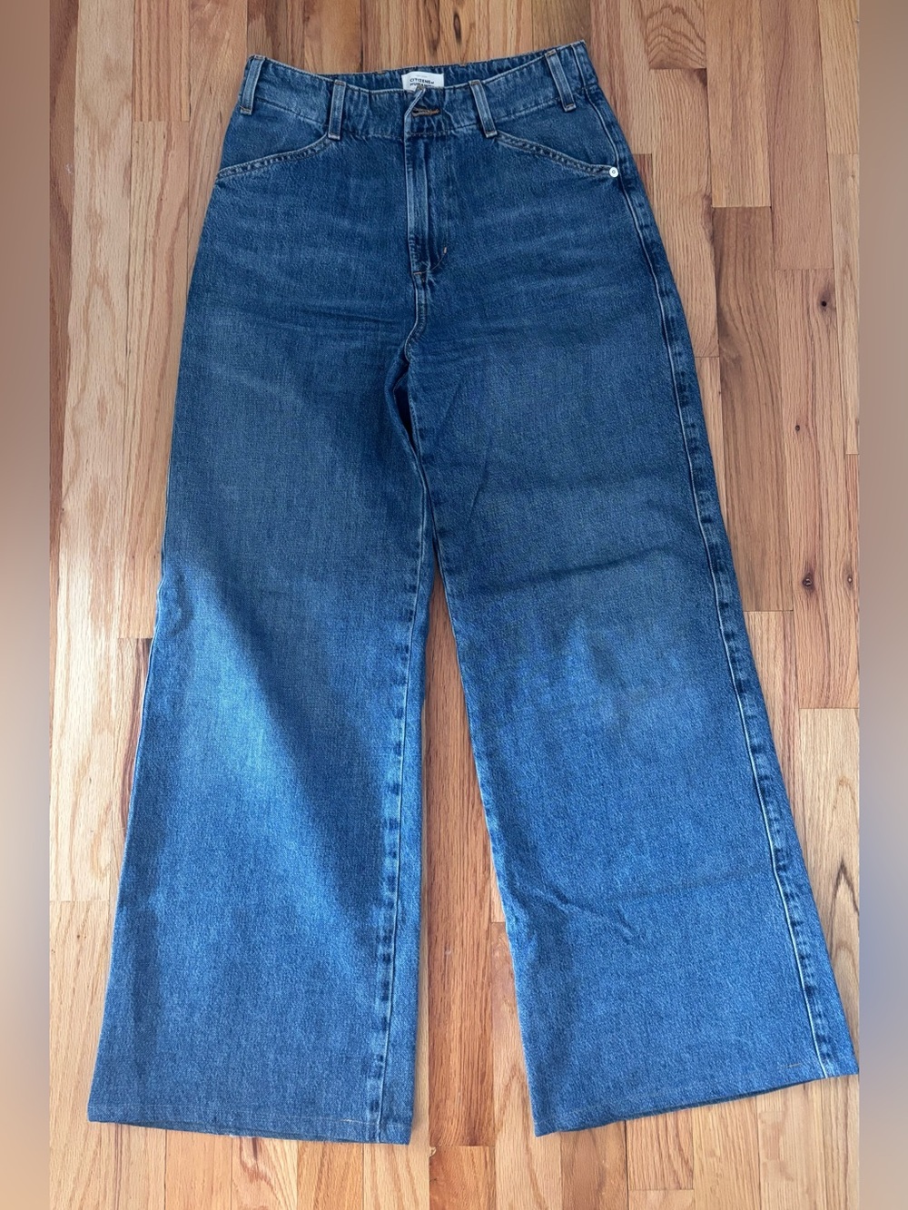 Citizens Of Humanity Wide-Leg Jeans in Classic Denim Blue